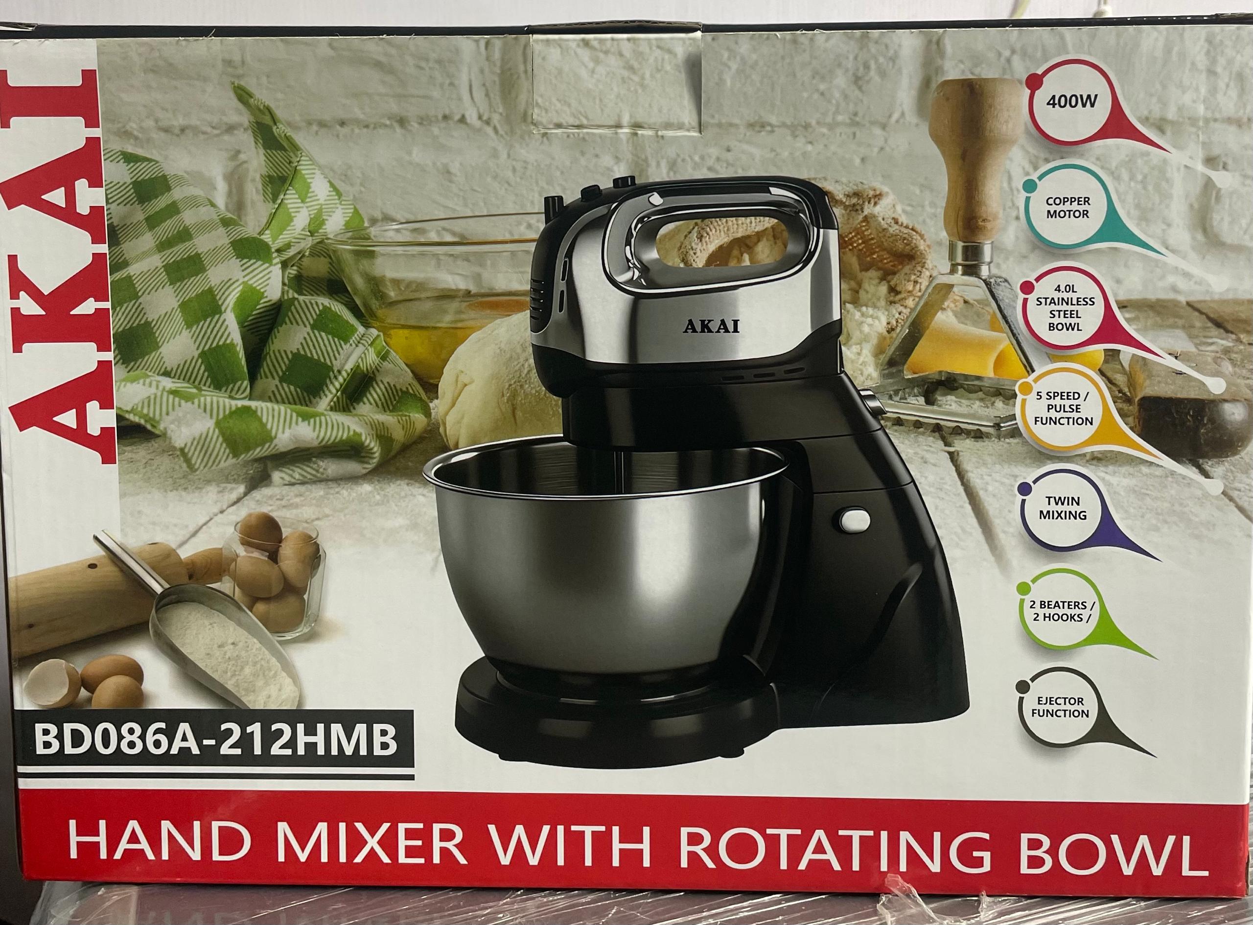 AKAI STAND MIXER WITH BLENDER BD086A-212HMB